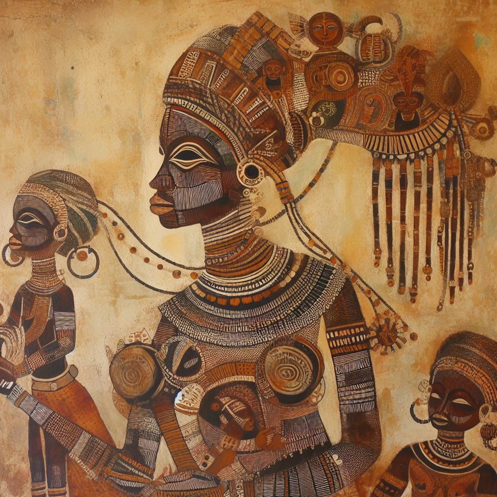 Painting of ancient goddess Oshun 